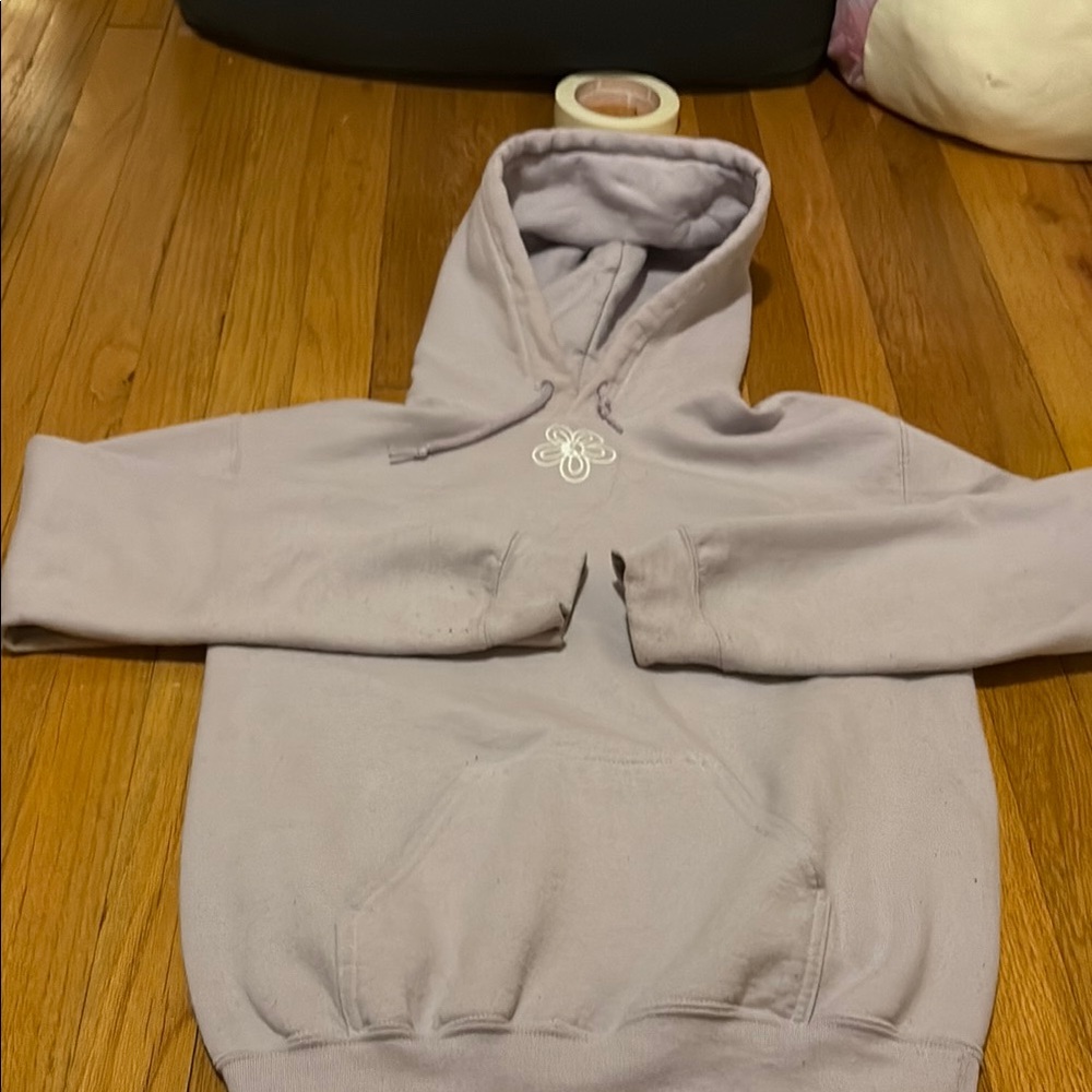 Purple Hoodie with Scribbles